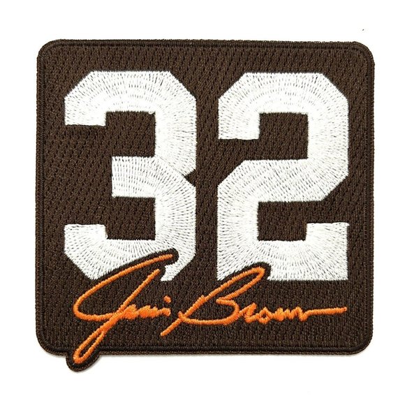 Jim Brown Memorial Patch Iron On Cleveland Browns #32 Football Jersey Patch - Picture 1 of 1